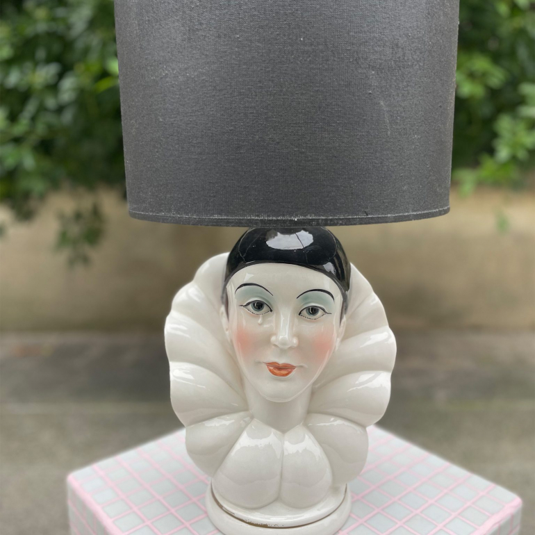 Lampe Pierrot en céramique